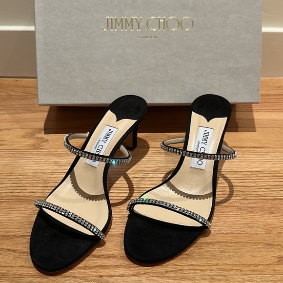 Jimmy Choo Brea 65 Black / Crystal - Picture 3 of 8
